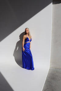 Natalie Rolt Iris Gown Electric Blue