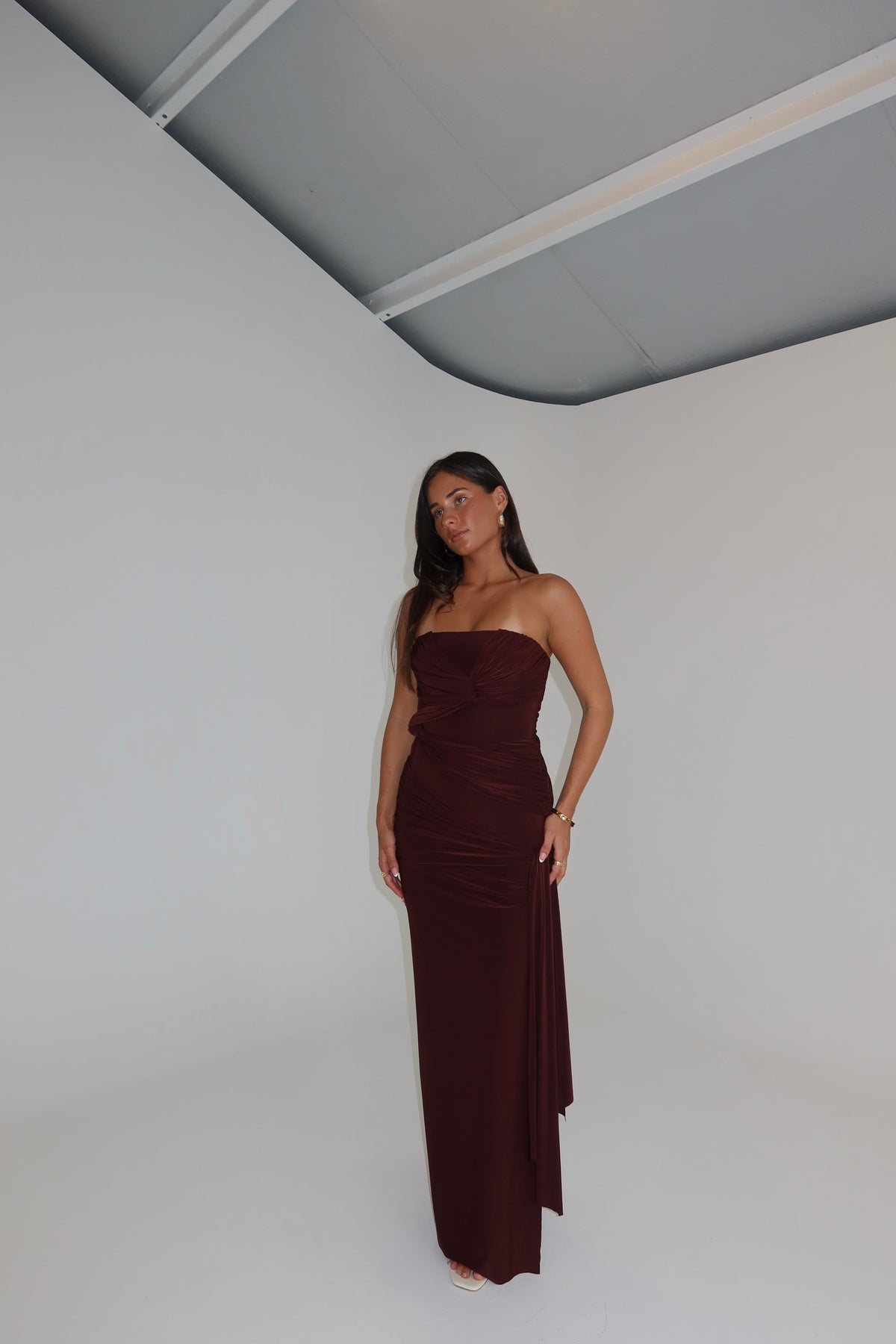 Natalie Rolt Miranda Gown Espresso shortandsweethire