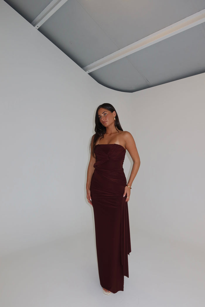 Natalie Rolt Miranda Gown Espresso shortandsweethire