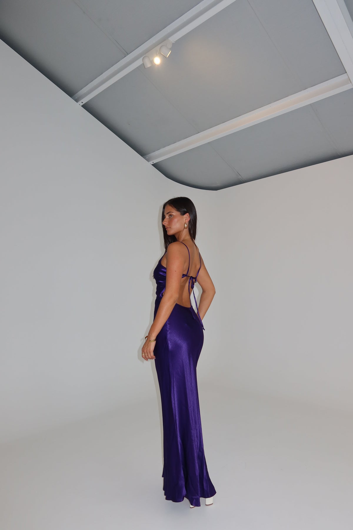Bec + Bridge Cedar City Gown Deep Purple shortandsweethire