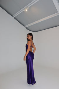 Bec + Bridge Cedar City Gown Deep Purple shortandsweethire