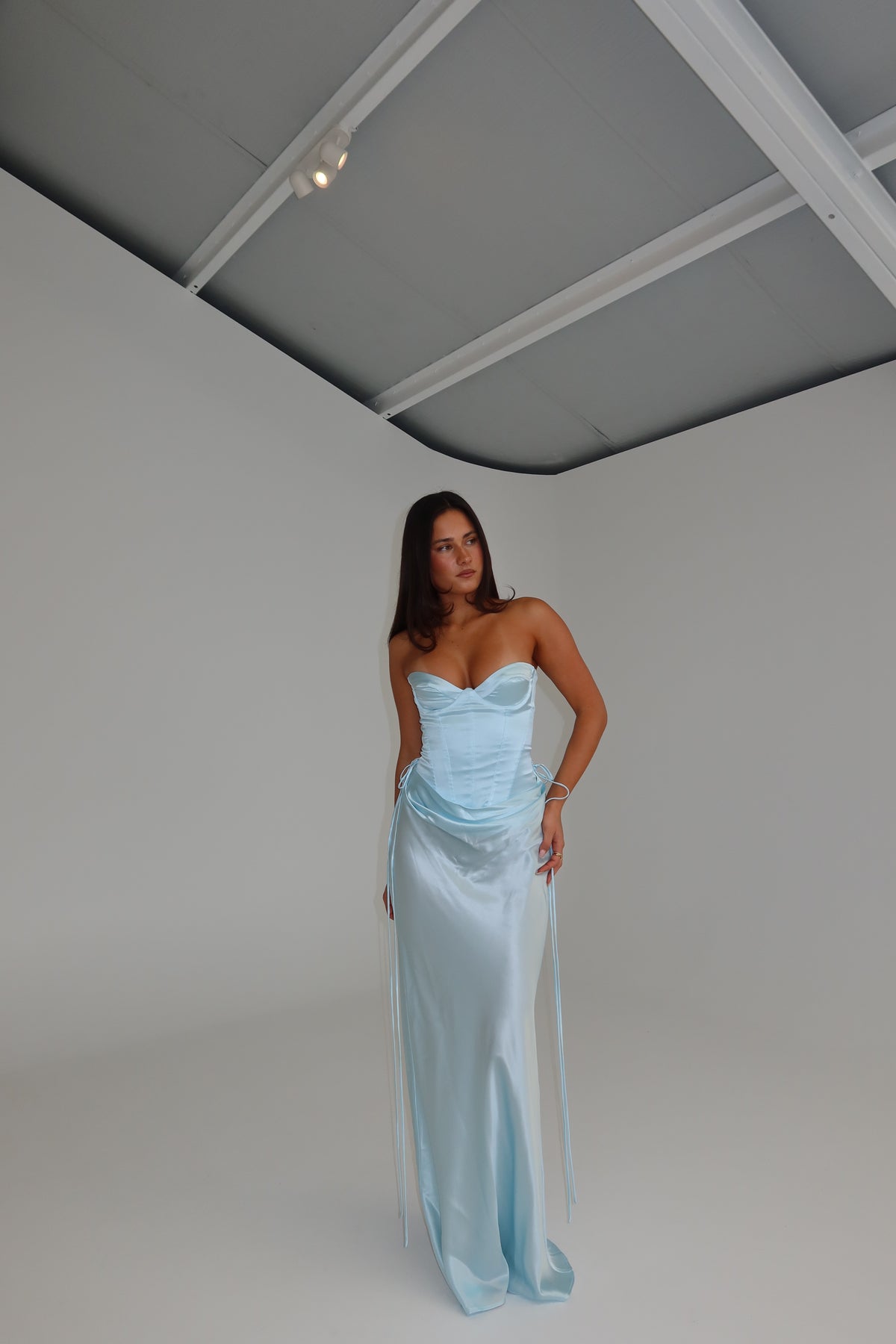 Natalie Rolt Elina Bustier + Evelyn Skirt Baby Blue
