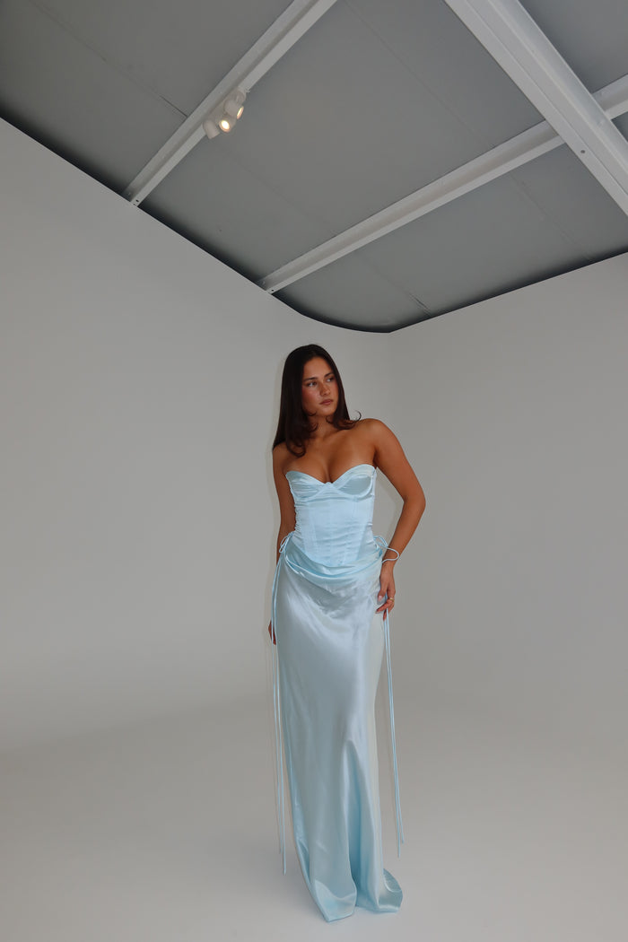 Natalie Rolt Elina Bustier + Evelyn Skirt Baby Blue