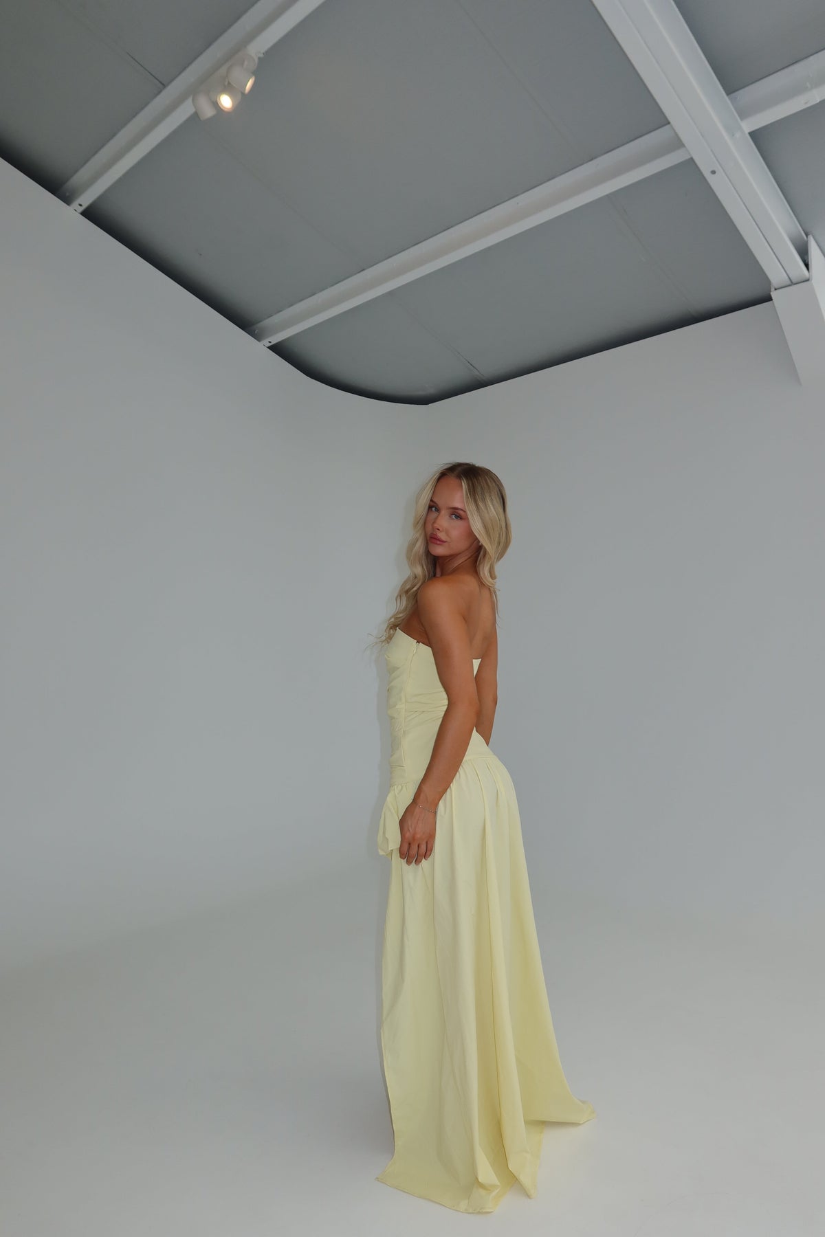 Bec + Bridge Dante Strapless Ice Yellow shortandsweethire
