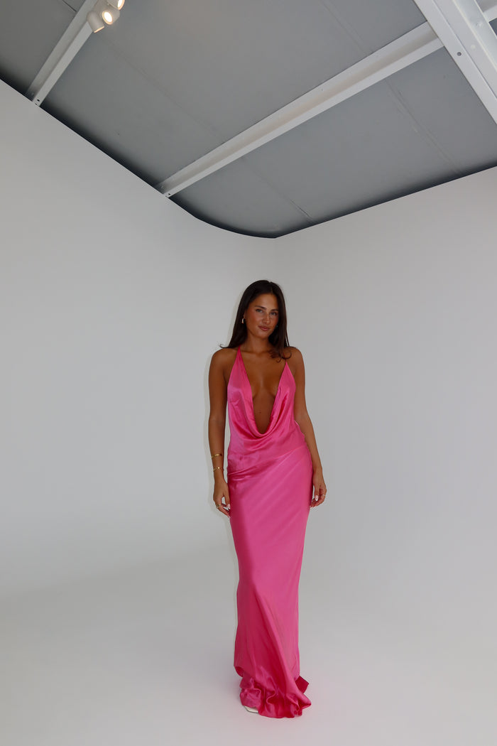 Natalie Rolt Gabi Gown Hot Pink