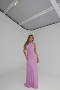 MISHA Sisal Mesh Gown Lilac shortandsweethire