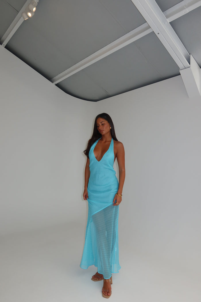 I am Delilah Jasmine Gown Blue Lagoon shortandsweethire