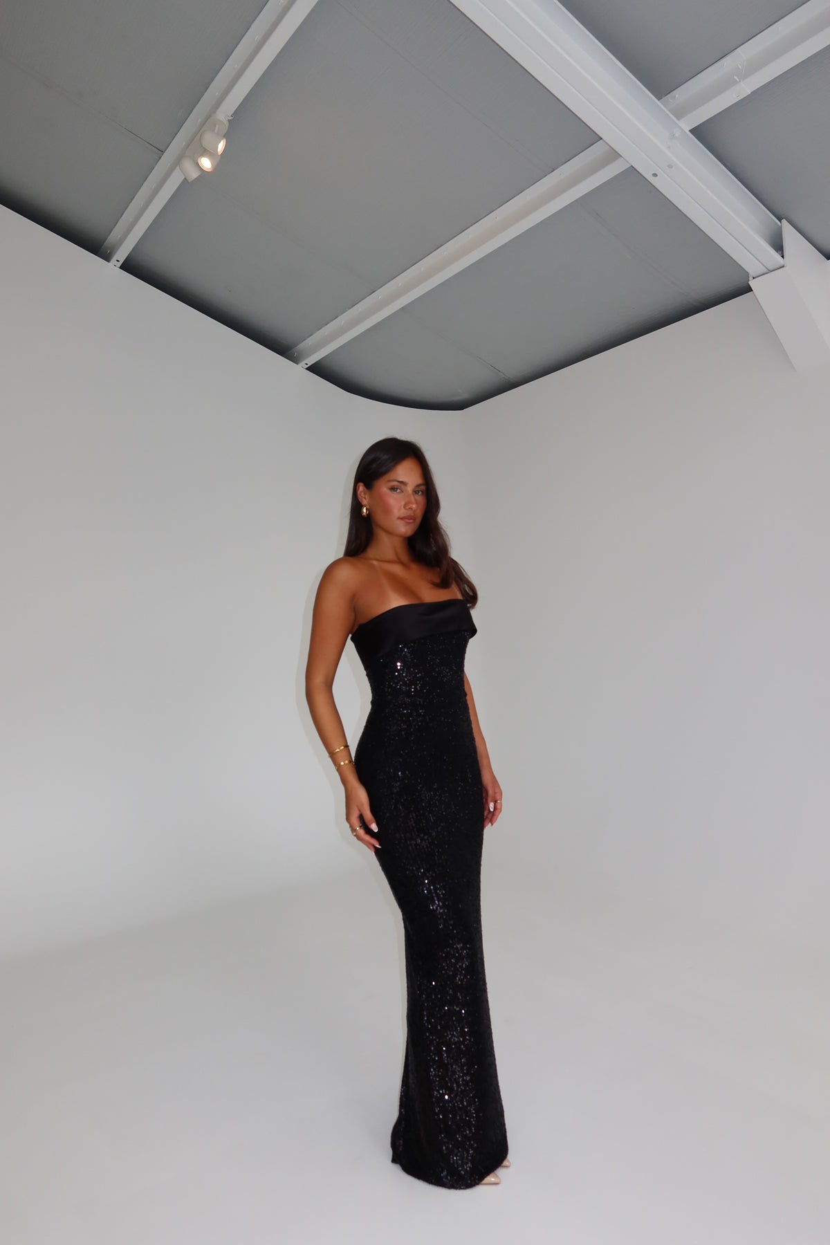 Effie Kats Thalia Gown Black Sequin