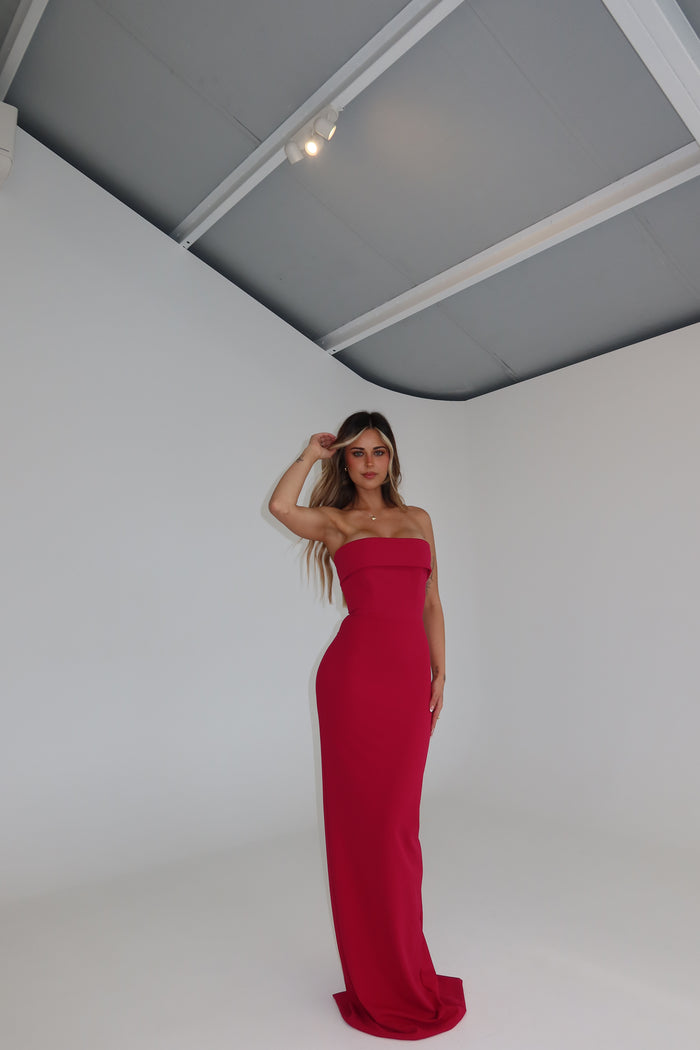 Effie Kats Monroe Gown Raspberry