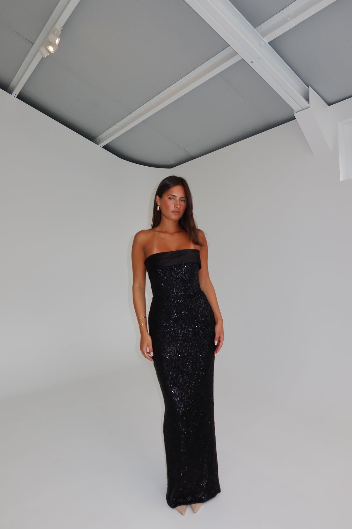 Effie Kats Thalia Gown Black Sequin