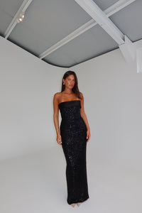 Effie Kats Thalia Gown Black Sequin