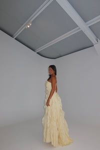 Aje Allairie Gown Butter Yellow