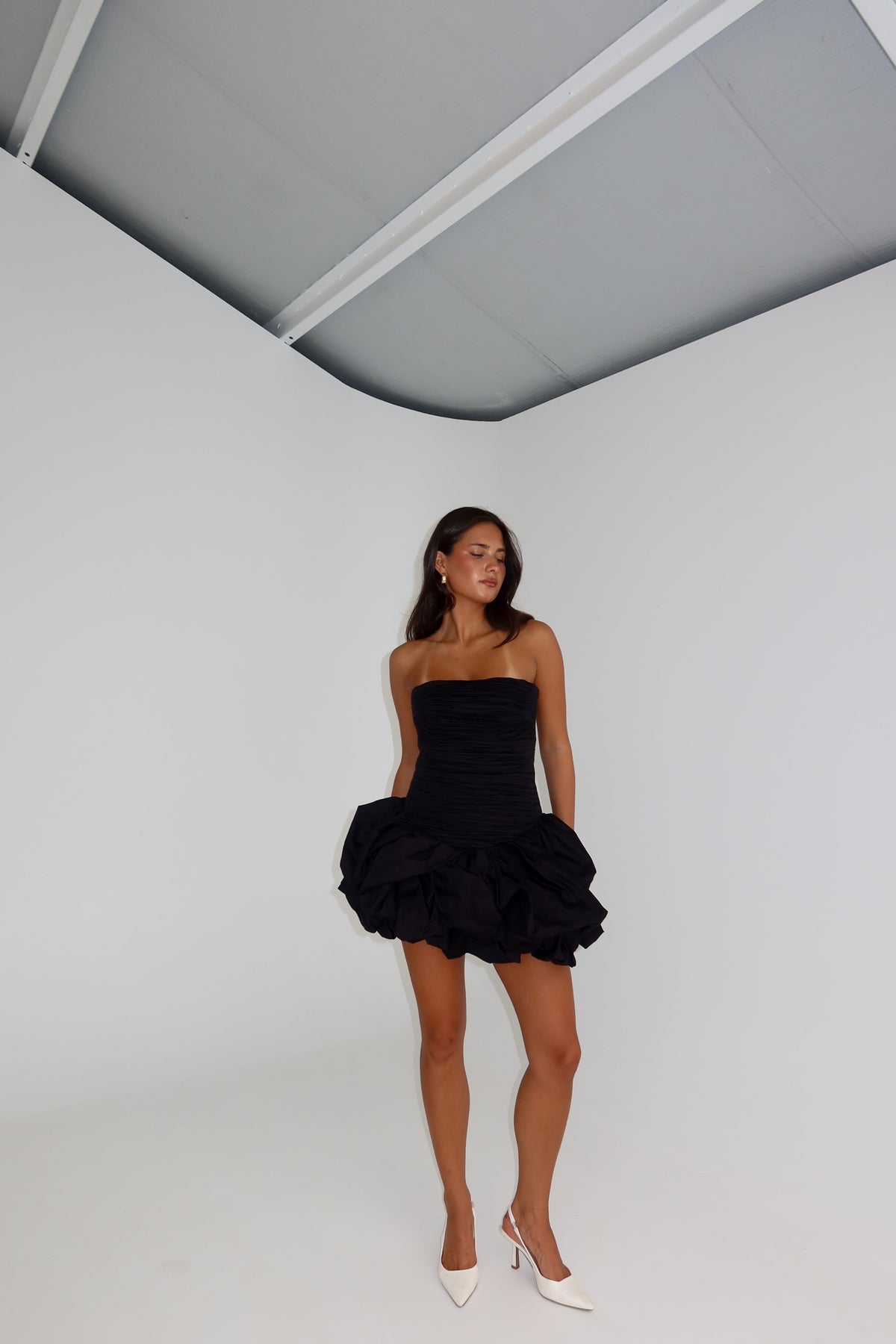 Aje Violette Bubble Mini Black shortandsweethire Aje Violette Bubble Mini Black shortandsweethire