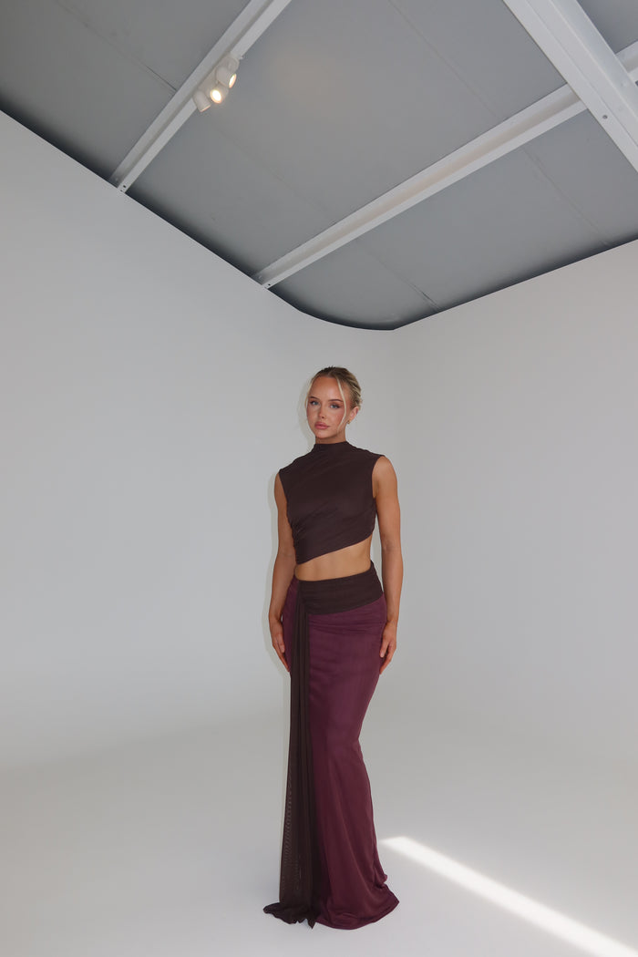 Bec + Bridge Conni Asym Maxi Chocolate
