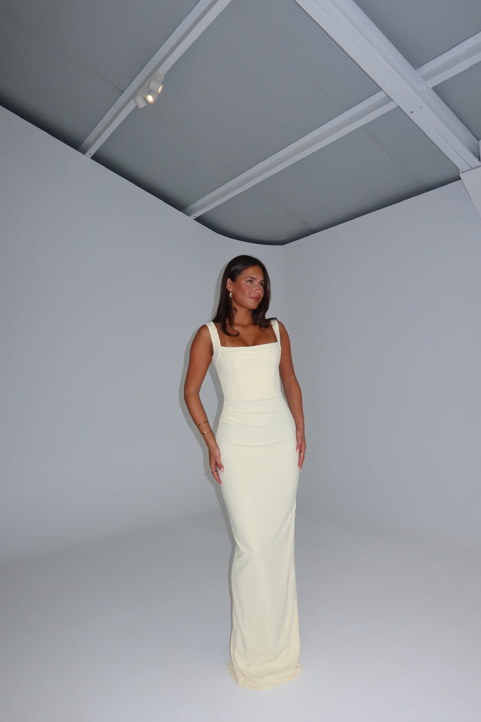 Effie Kats Marbella Gown Lemon