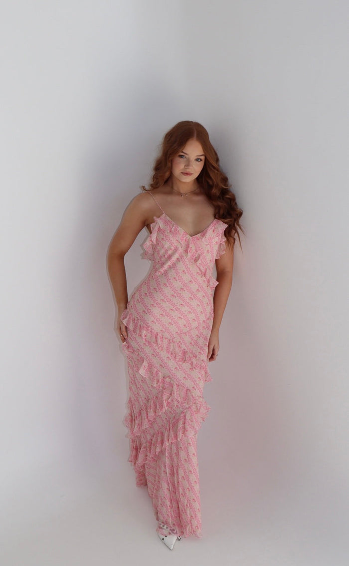 rialto dress pink LoveShackFancy Rialto Dress in Fuchsia