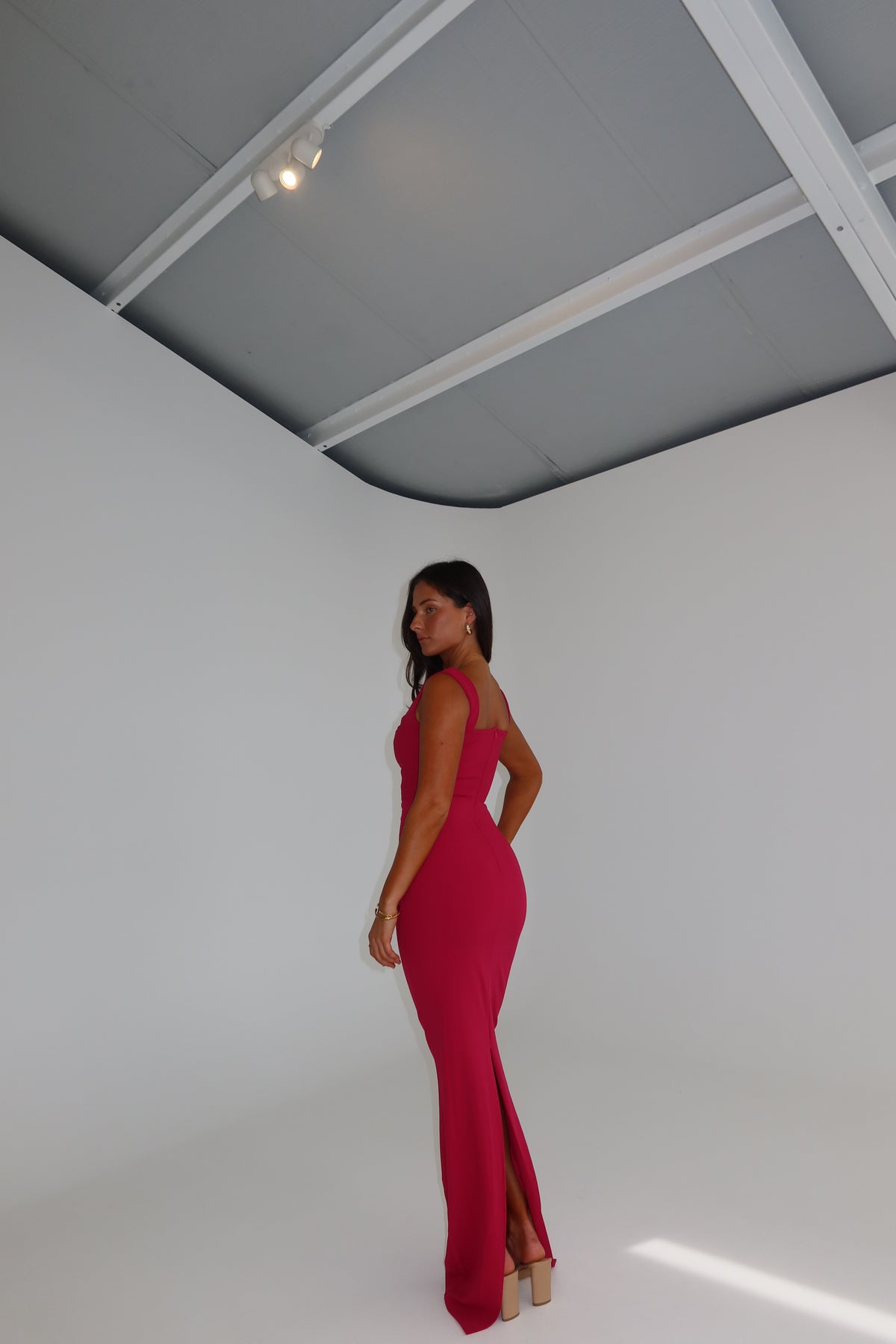 Effie Kats Marbella Gown Raspberry