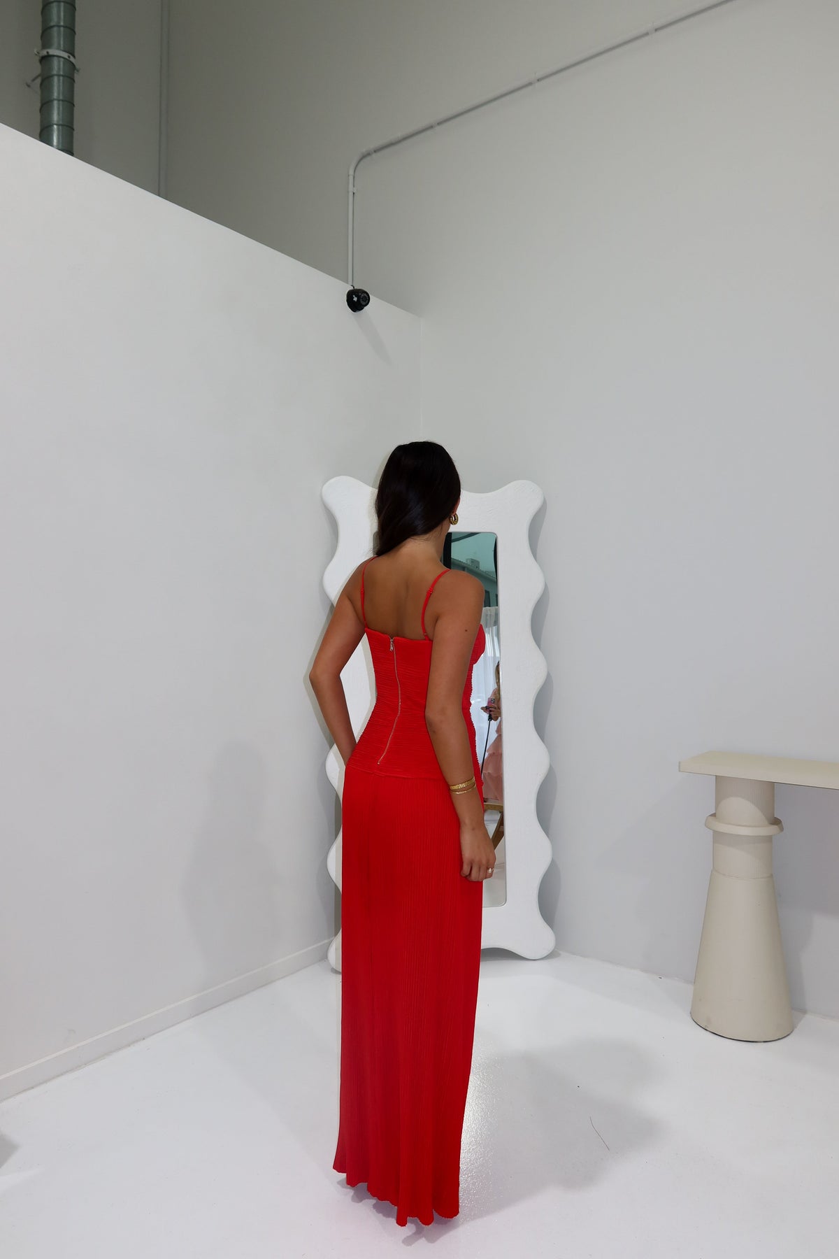 Manning Cartell Double Time Pleat Gown Red shortandsweethire Manning Cartell Double Time Pleat Gown Red shortandsweethire