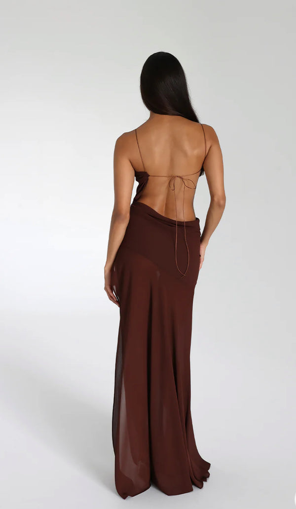 Natalie Rolt Dahlia Gown Espresso