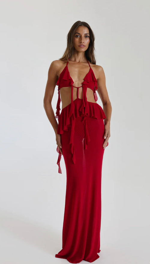 Natalie Rolt Ariel Gown Cherry – shortandsweethire