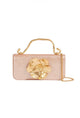 Aje Alessia Flower Clutch Rose Gold