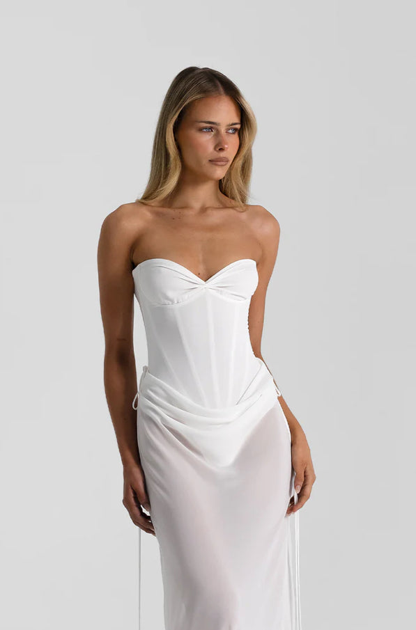 natalie rolt corset dress Natalie Rolt Verity Set in Pink Maxi  HONEY HIRE BOUTIQUE