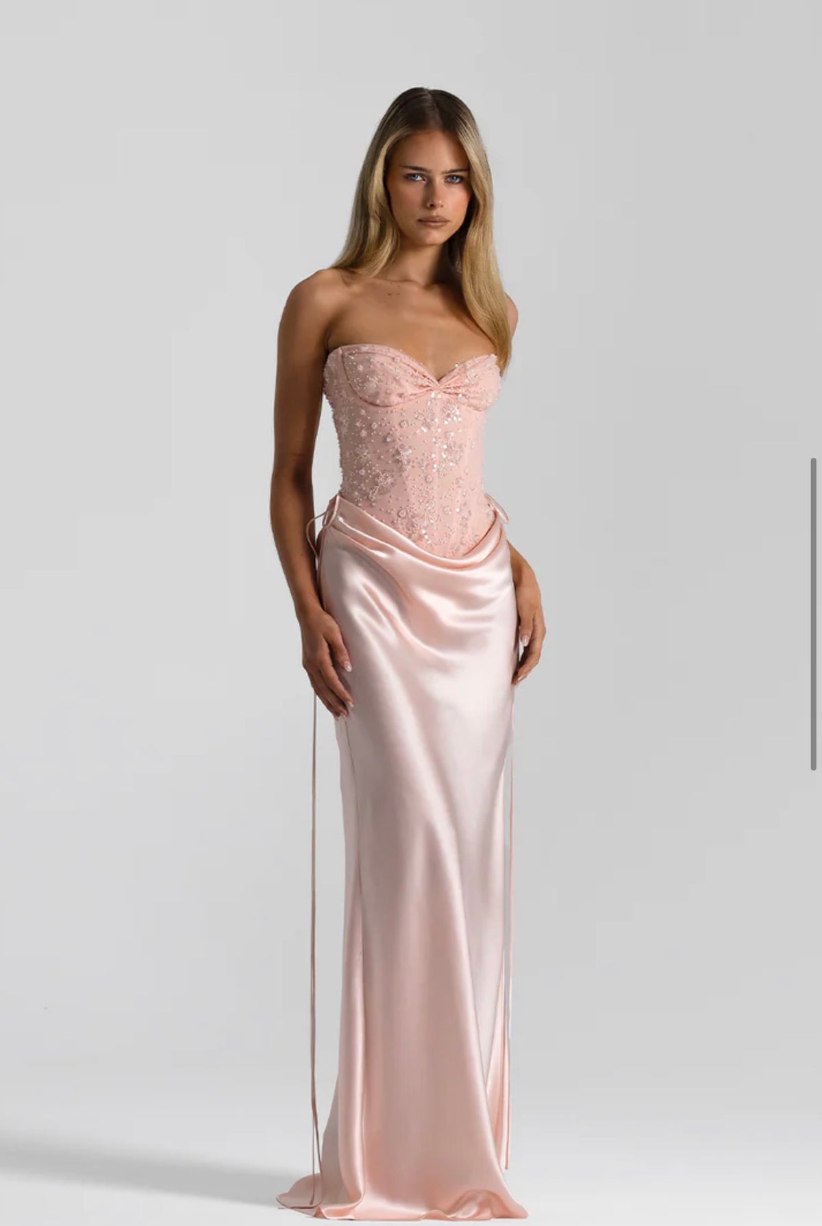 Natalie Rolt Verity Bustier + Evelyn Skirt Baby Pink