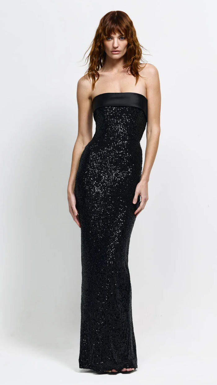 Effie Kats Thalia Gown Black Sequin