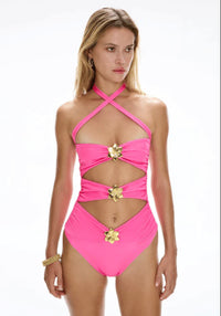 Cin Cin Swim Boheme Pink Diamond Cutout Set