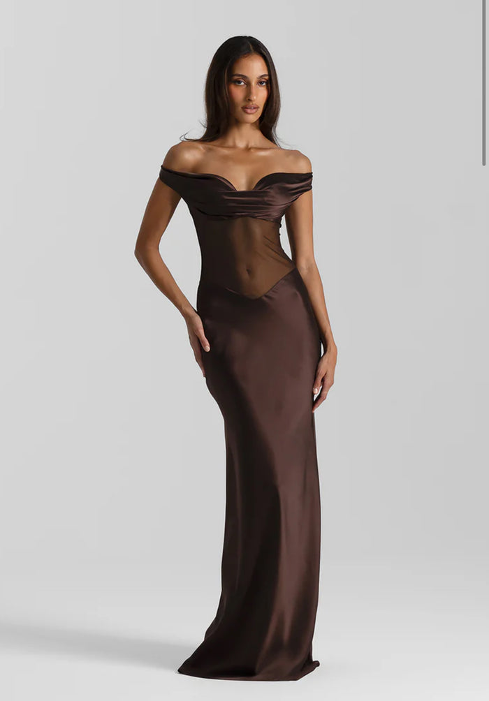 Natalie Rolt Gwyneth Gown Espresso