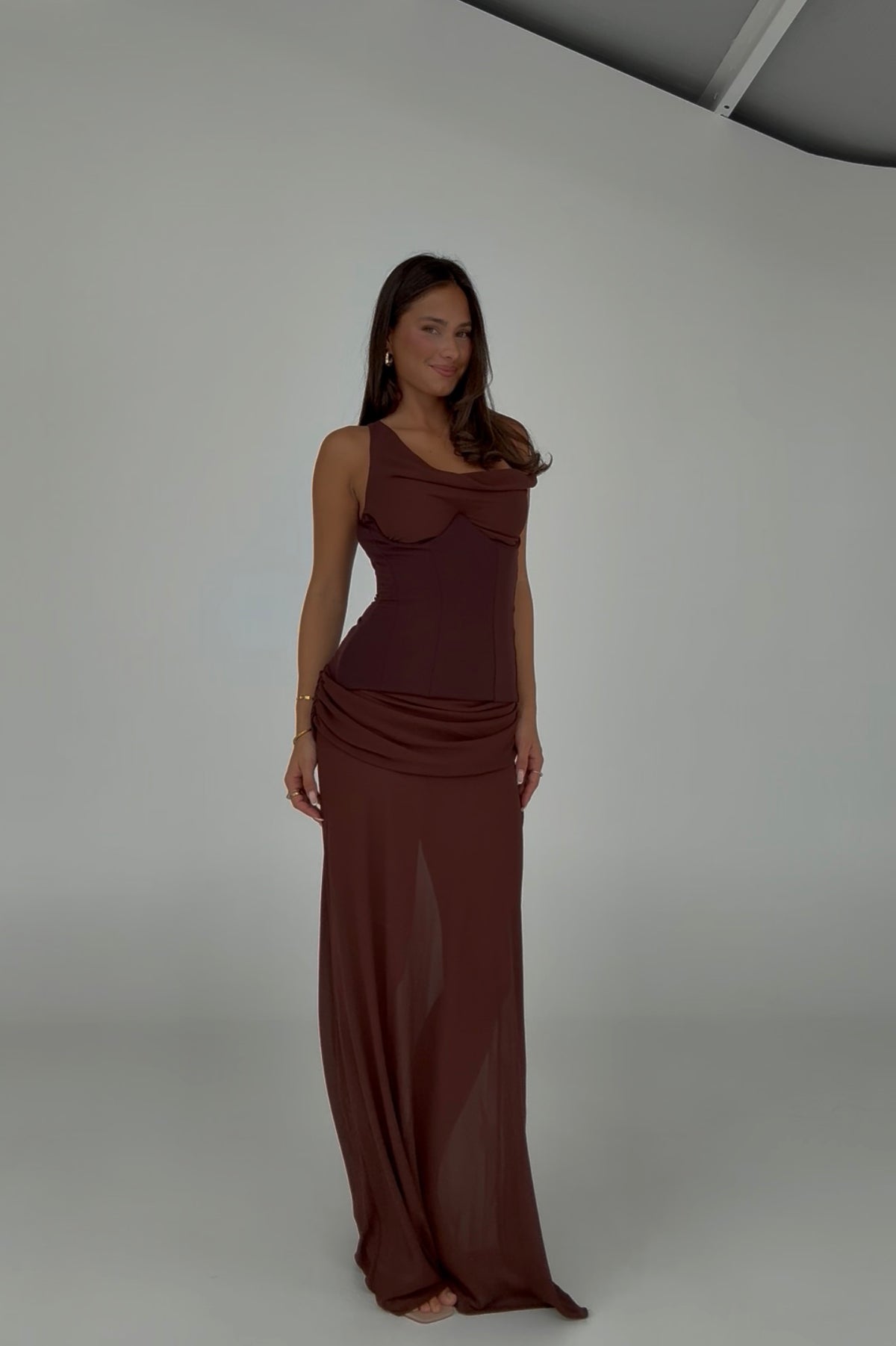 Natalie Rolt Cadence Gown Espresso