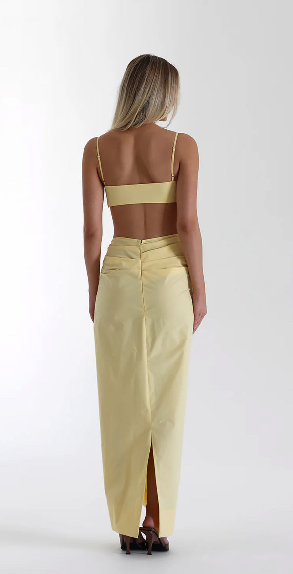 Natalie Rolt Tala Crop + Skirt Set Lemon