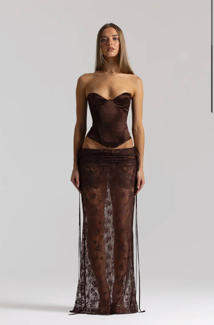 Natalie Rolt Elina Bustier + Bianca Skirt Espresso
