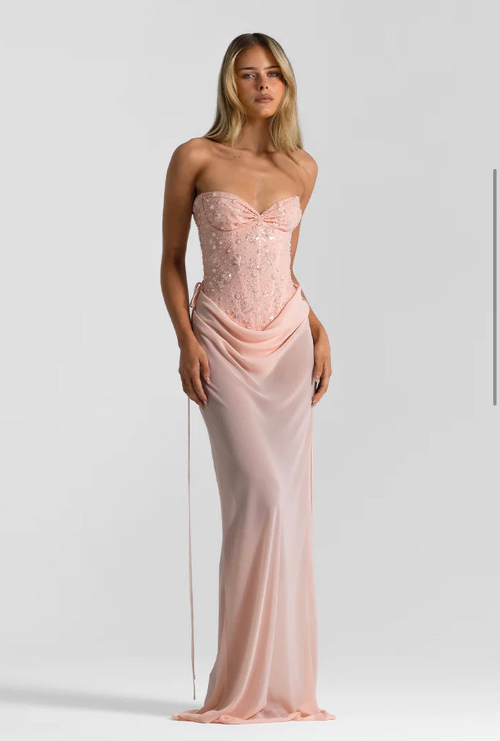 Natalie Rolt Verity Bustier + Allira Skirt Baby Pink