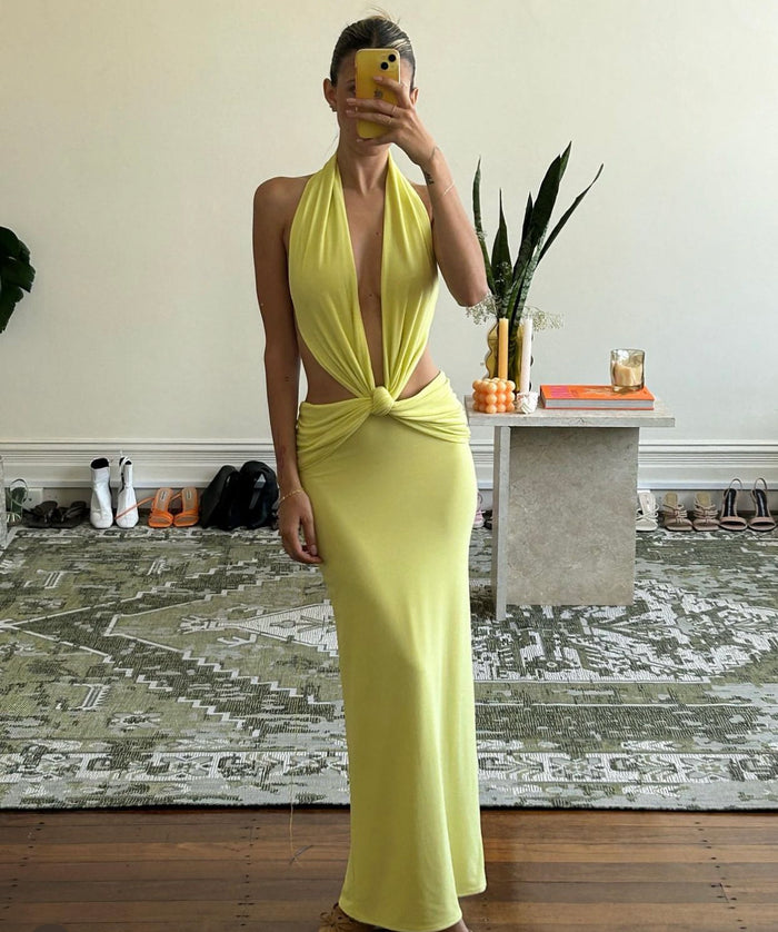 Deconduarte Elin Maxi Gown Lemon