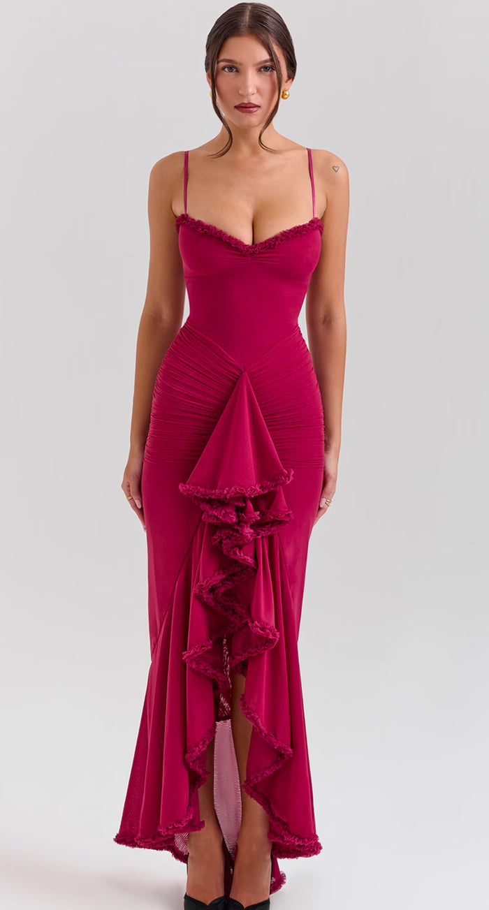 House of Cb Gabbi Gown Wine