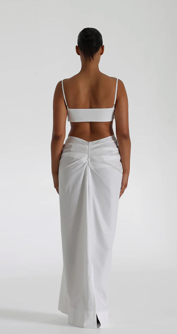 Natalie Rolt Tala Crop + Skirt White