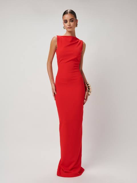 Effie Kats Verona Gown Cherry Red