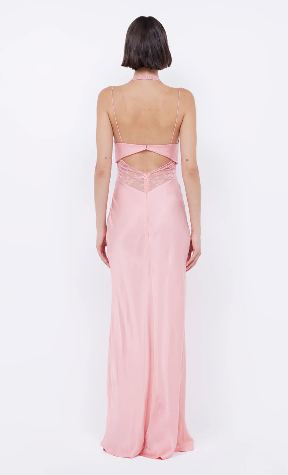 Bec + Bridge Liv Halter Maxi Gown Pink Sherbert shortandsweethire Bec + Bridge Liv Halter Maxi Gown Pink Sherbert shortandsweethire