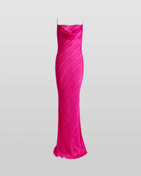Rat and Boa Cerise Maxi Gown