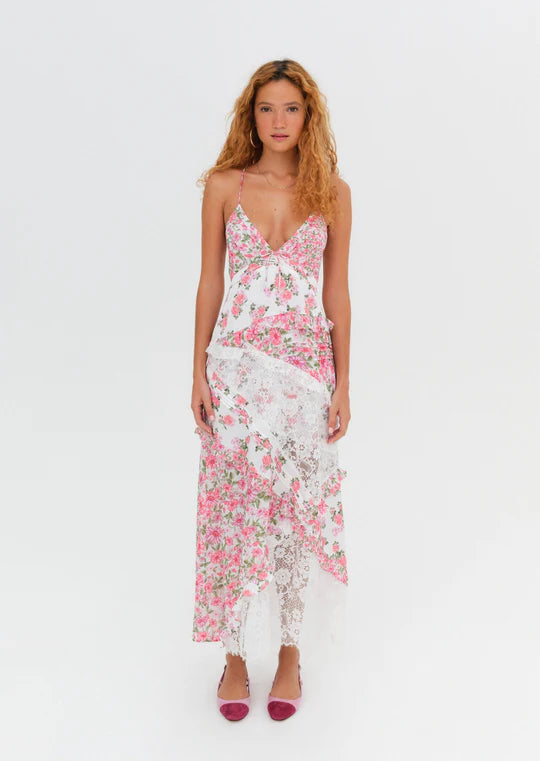 For Love and Lemons Rosalyn Maxi Pink – shortandsweethire