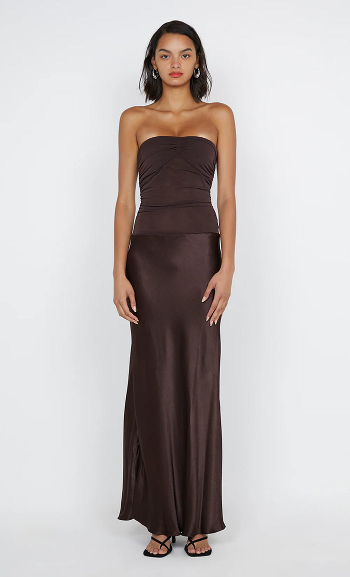 Bec + Bridge Dua Strapless Maxi Chocolate