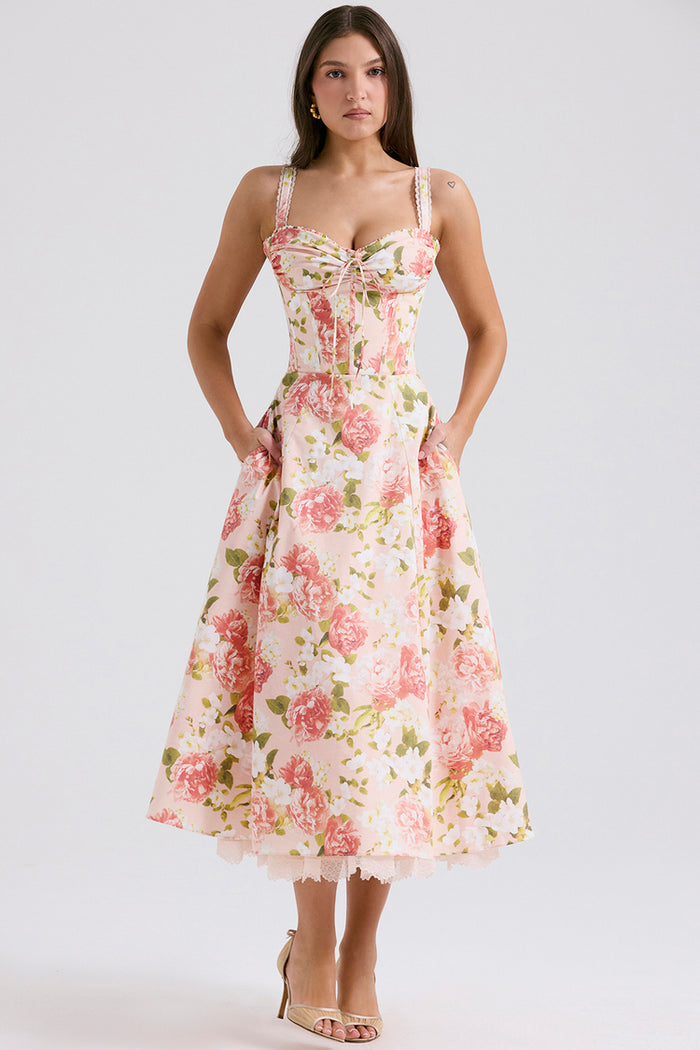 House of CB Rosalee Dress Pink Peony