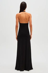 MISHA Jennifer Cupro Gown Black