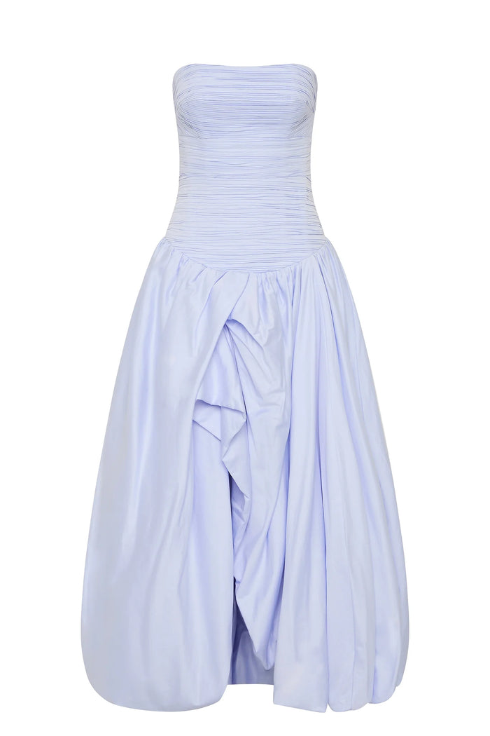 Aje Violette Bubble Hem Maxi Gown Pearl Blue