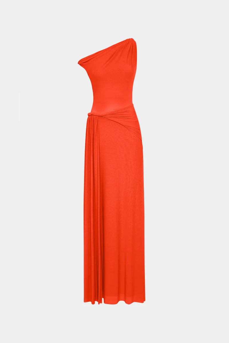 MISHA Sisal Mesh Gown Chilli Red