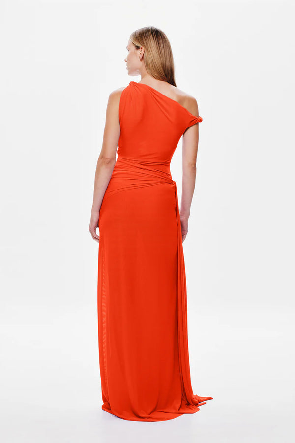 MISHA Sisal Mesh Gown Chilli Red