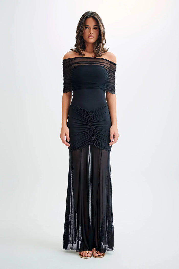 Meshki Capsian Mesh Maxi Black shortandsweethire Meshki Capsian Mesh Maxi Black shortandsweethire