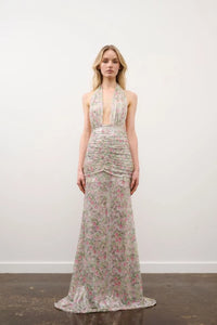 DZO Hailey Gown Floral Sequin