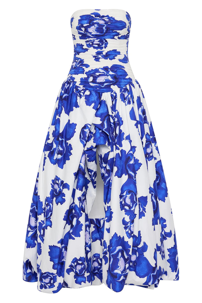 Aje Bubble Behold Maxi Gown Cobalt Blue